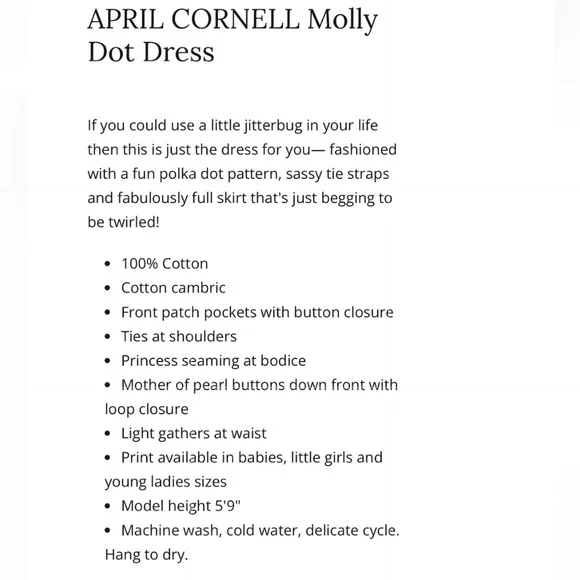 NWT April Cornell Molly Dot Dress Red Cream Size XXL / 1X - Picture 15 of 15